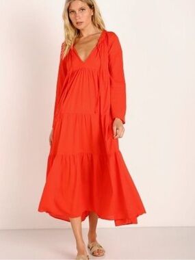 9seed
Majora Long Sleeve Maxi coral red size small